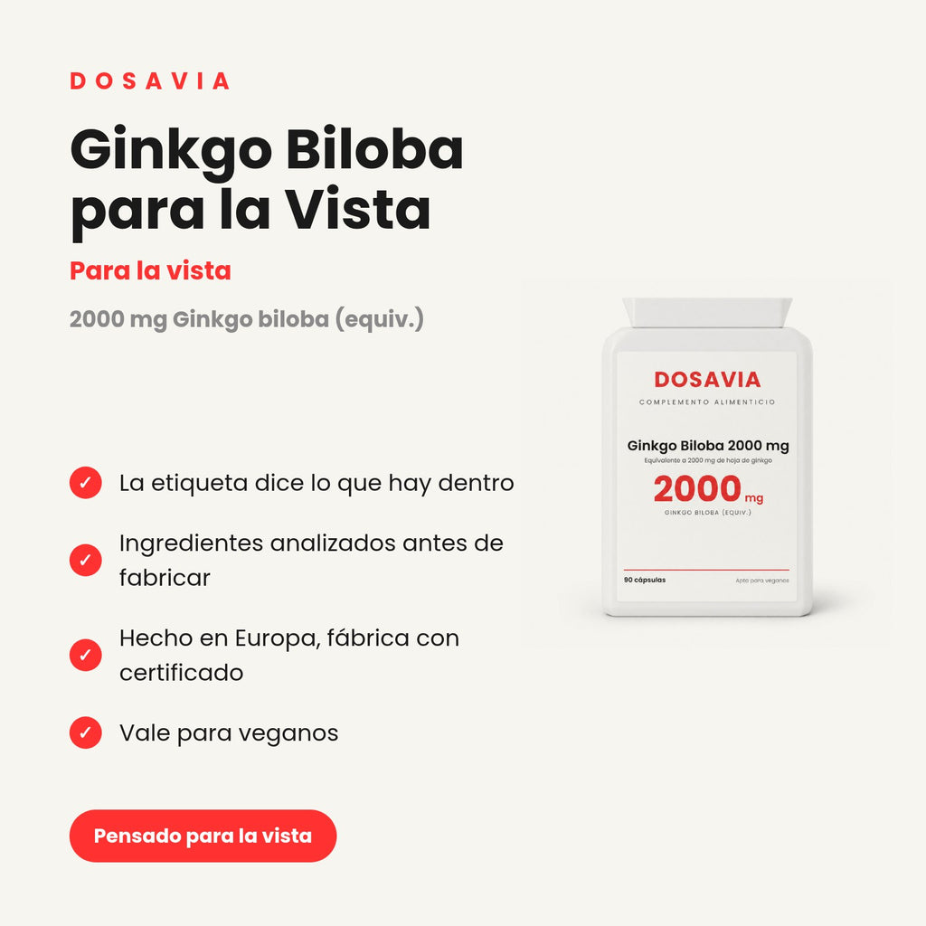 Ginkgo Biloba para la Vista | 2000 mg