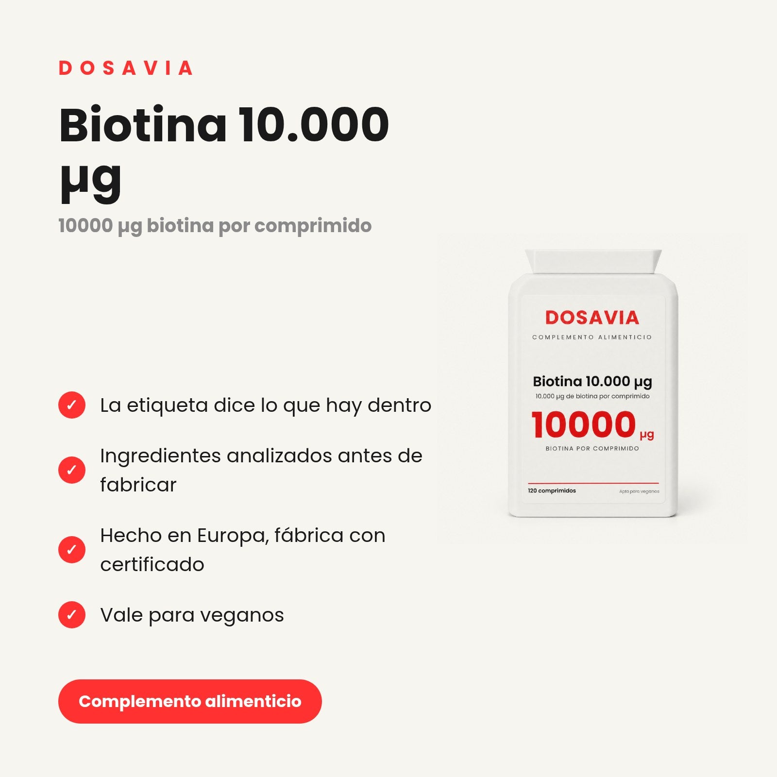 Biotina 10.000 µg