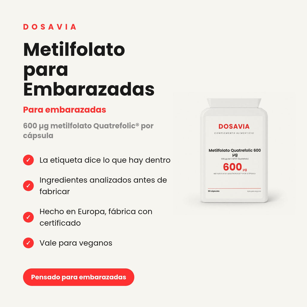 Metilfolato para Embarazadas | Quatrefolic 600 µg