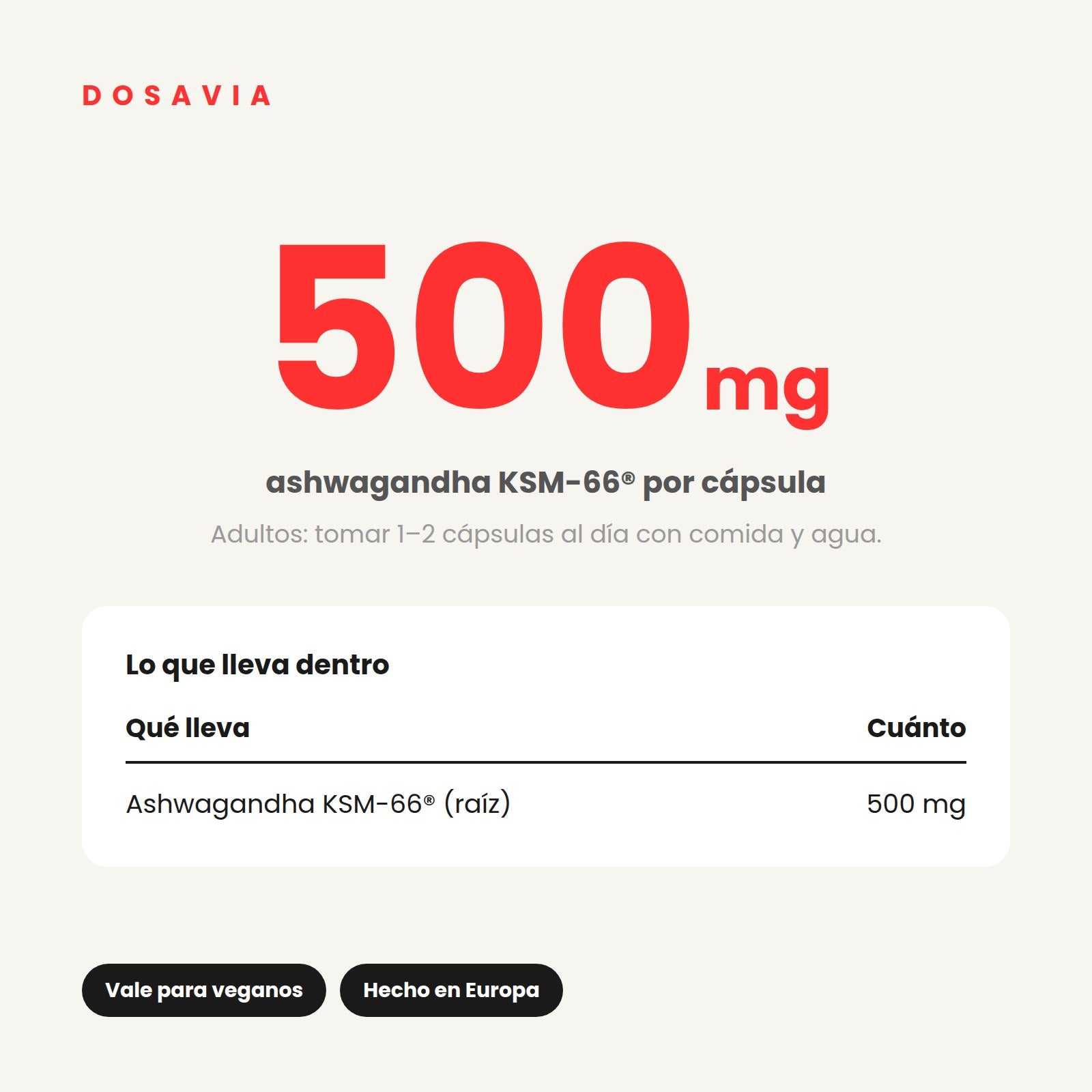 Ashwagandha Menopausia | KSM-66 500 mg · 90 cápsulas