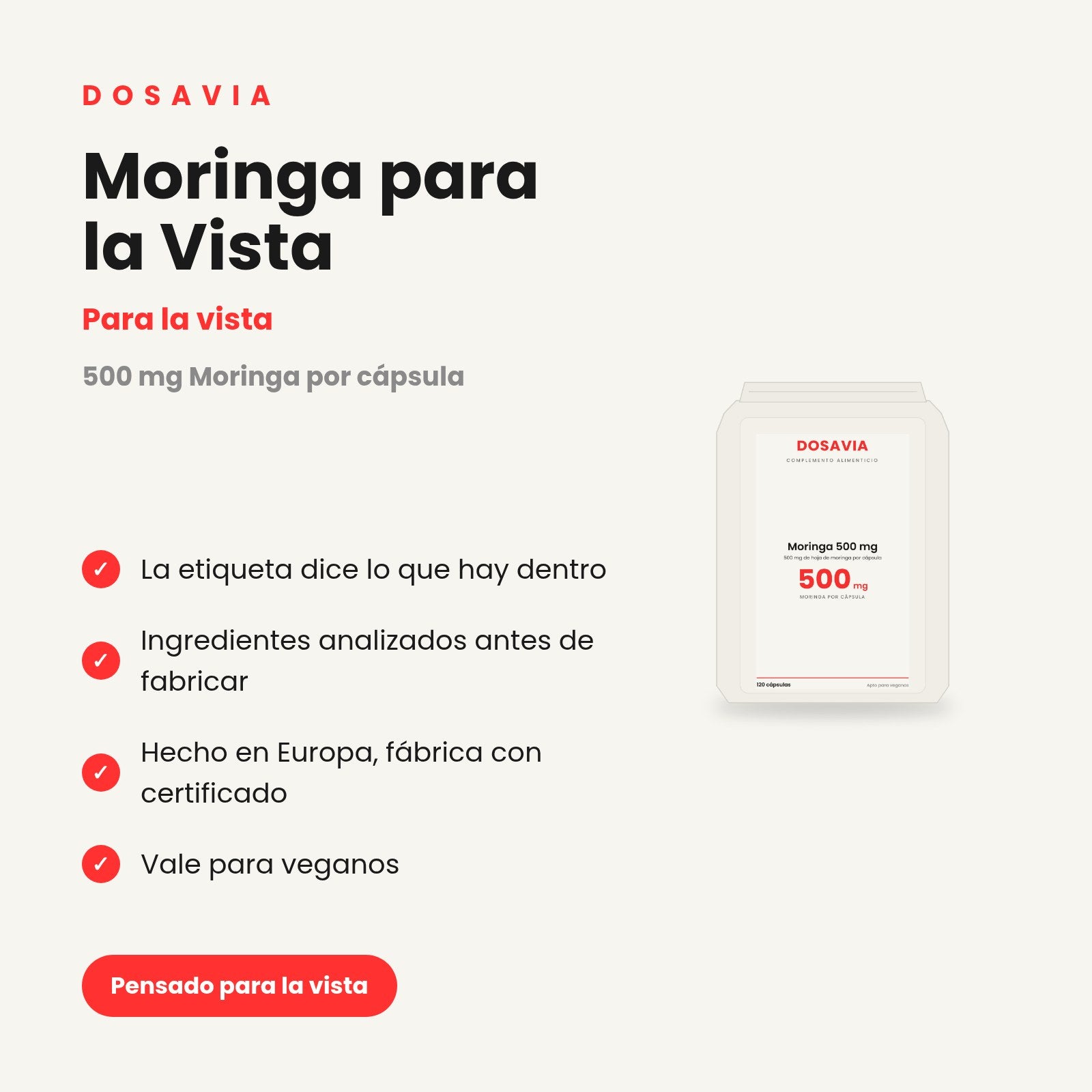 Moringa para la Vista | 500 mg