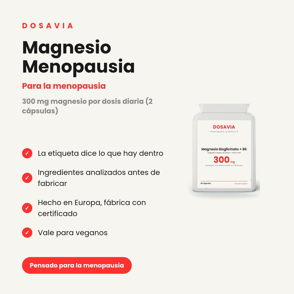 Magnesio Menopausia | Bisglicinato + B6