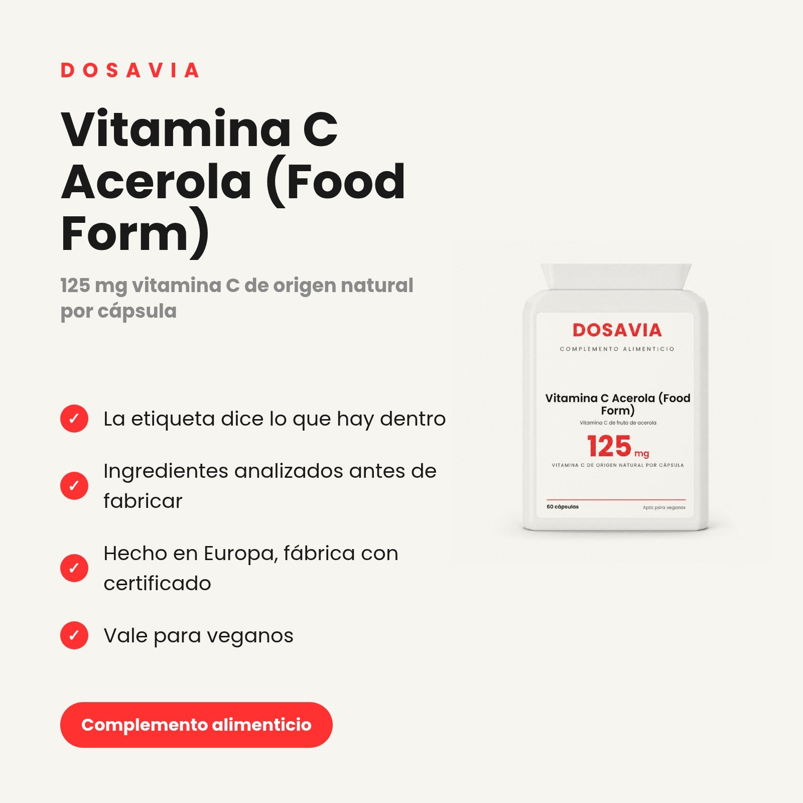 Vitamina C Acerola (Food Form)