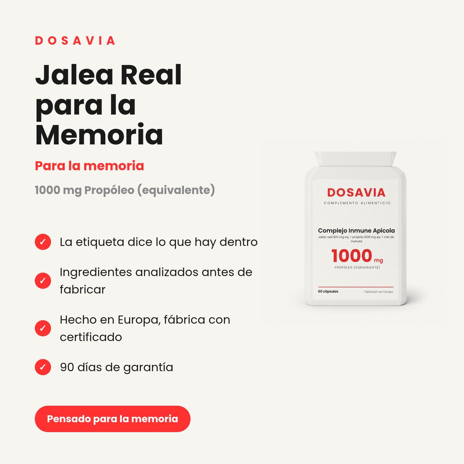 Jalea Real para la Memoria | Complejo Inmune Apícola
