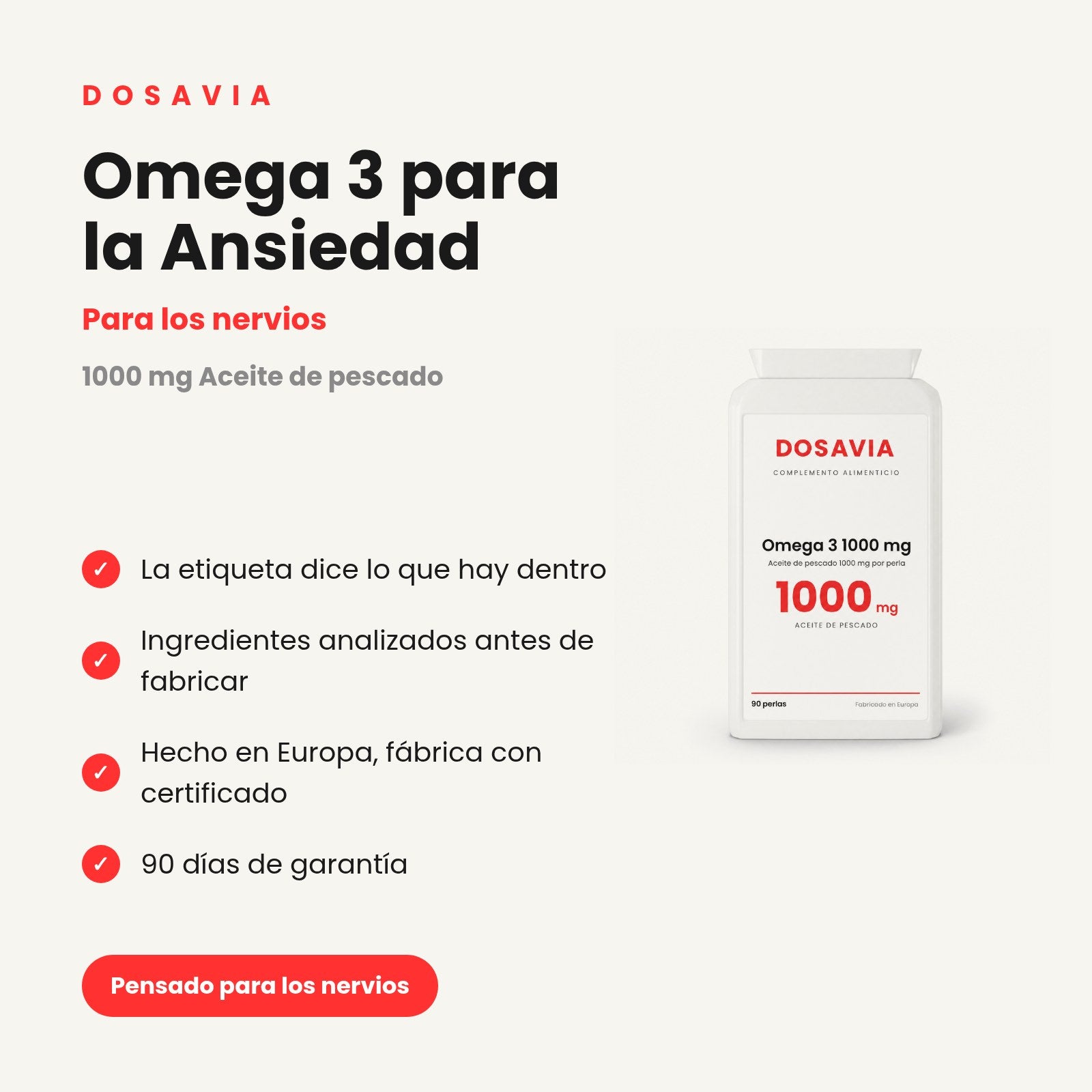 Omega 3 para la Ansiedad | 1000 mg