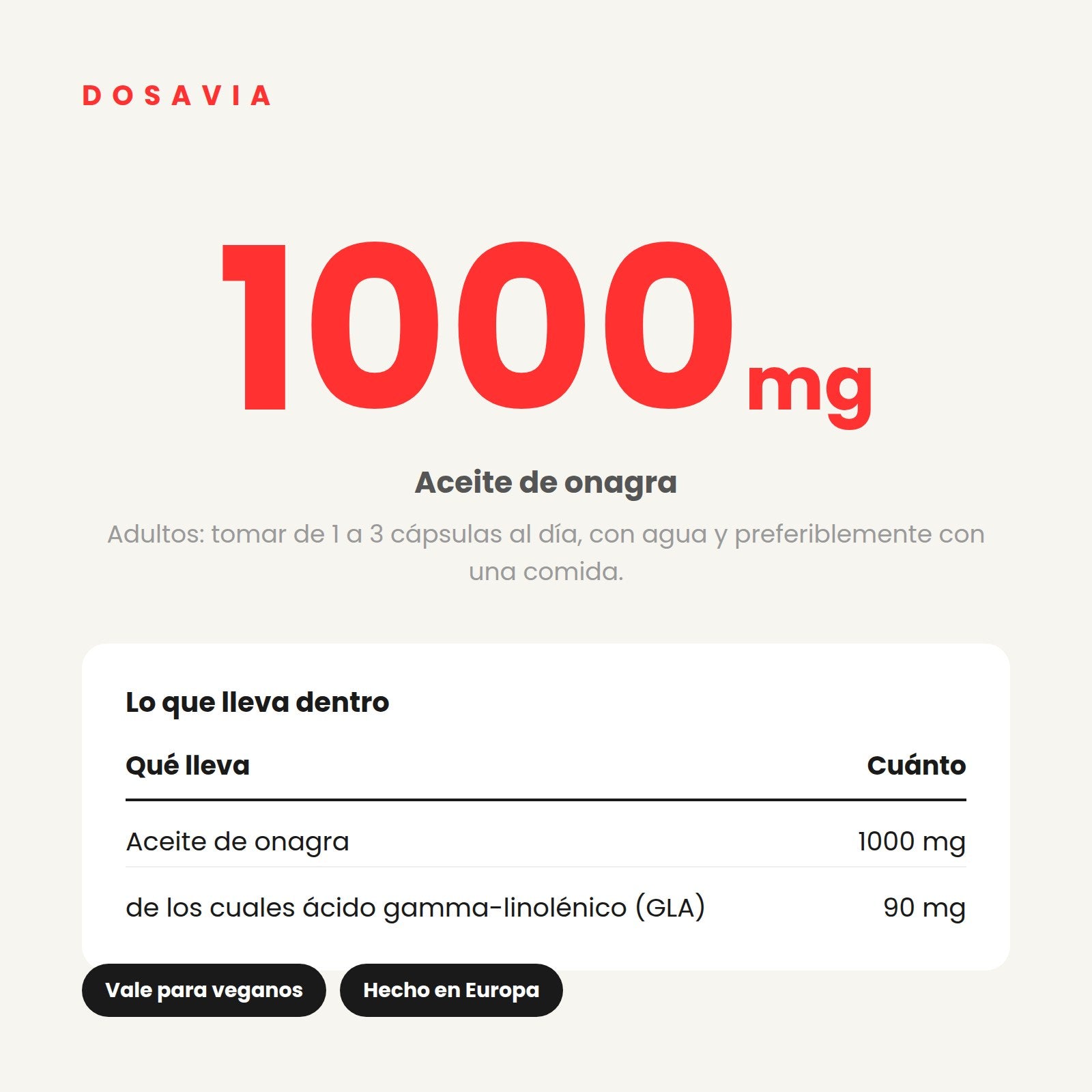 Onagra Menopausia | Aceite de 1000 mg · 90 perlas
