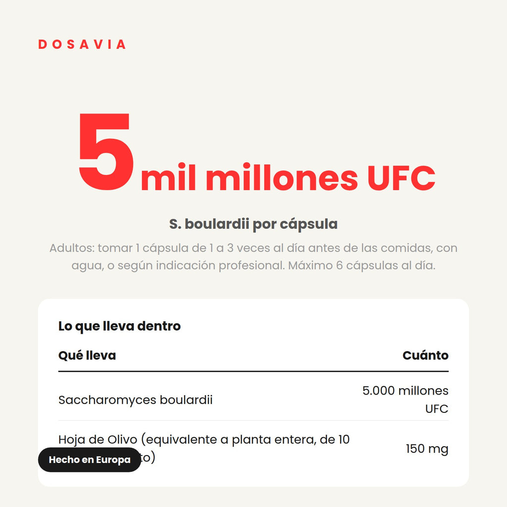 Saccharomyces Boulardii Diarrea · 90 cápsulas