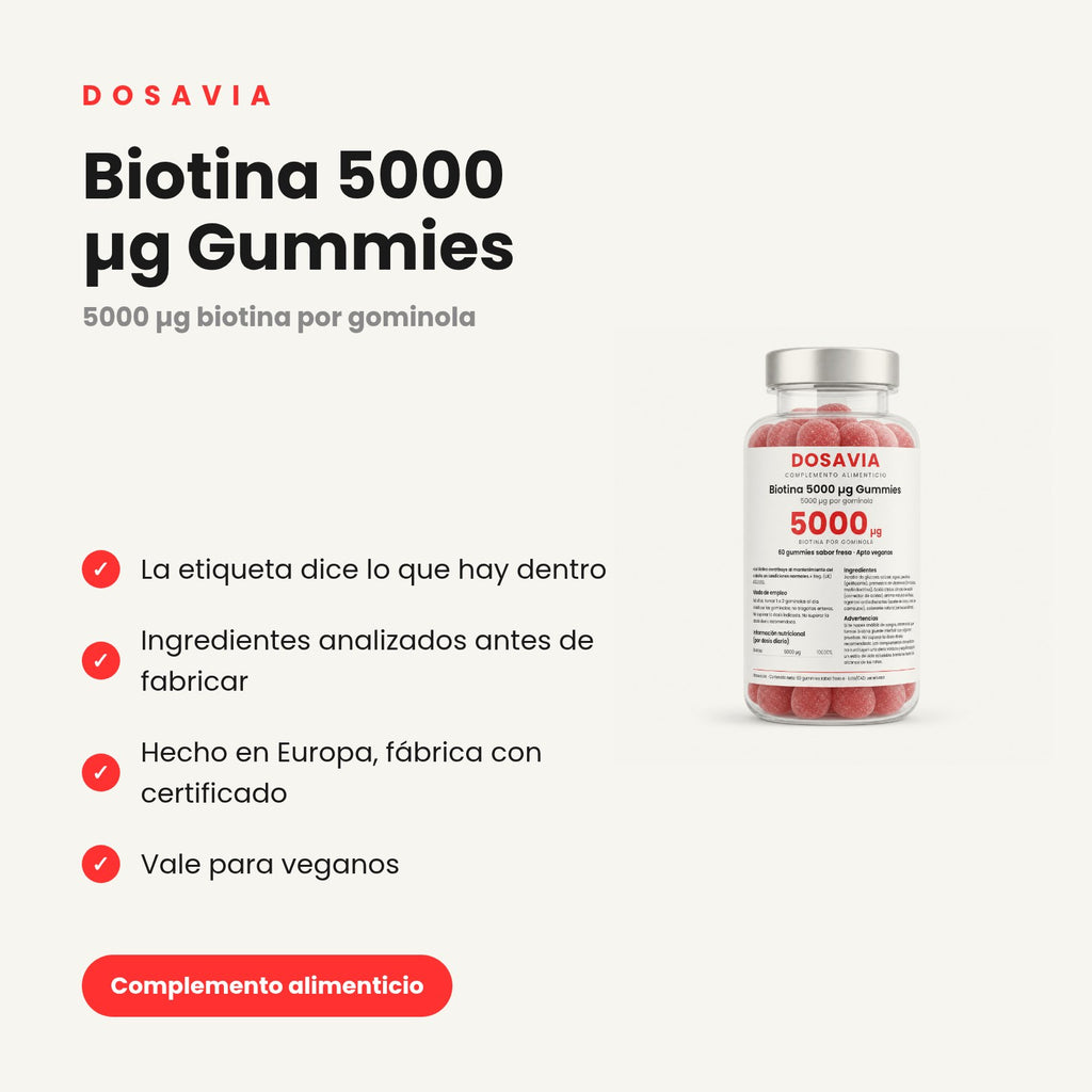 Biotina 5000 µg Gummies