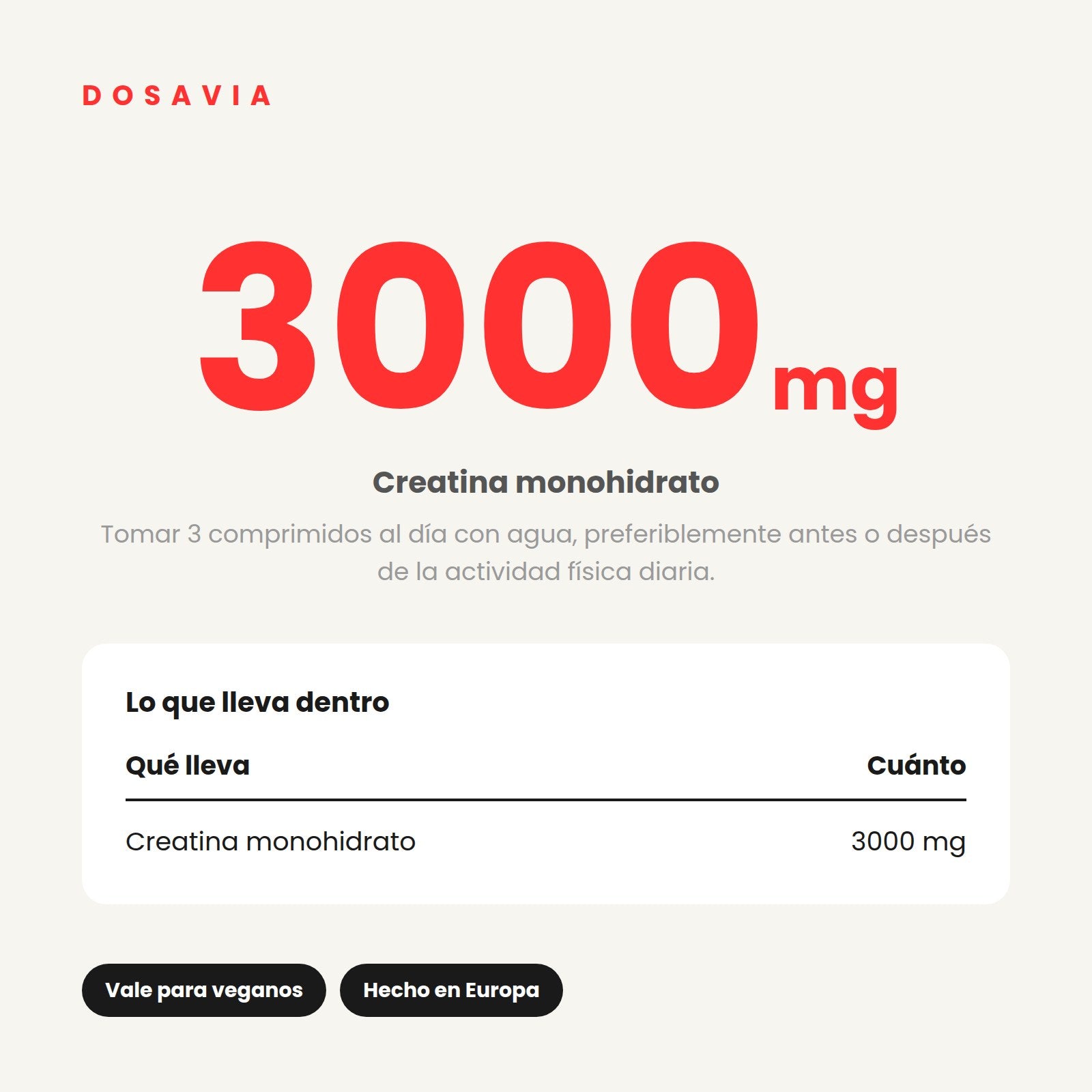 Creatina para Mujeres | Monohidrato 1000 mg Comprimidos · 90 comprimidos