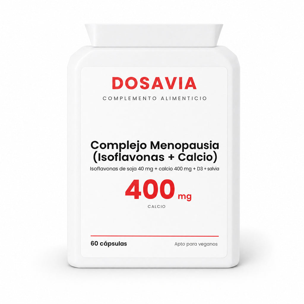 Isoflavonas de Soja para los Sofocos | Complejo Menopausia (Isoflavonas + Calcio)