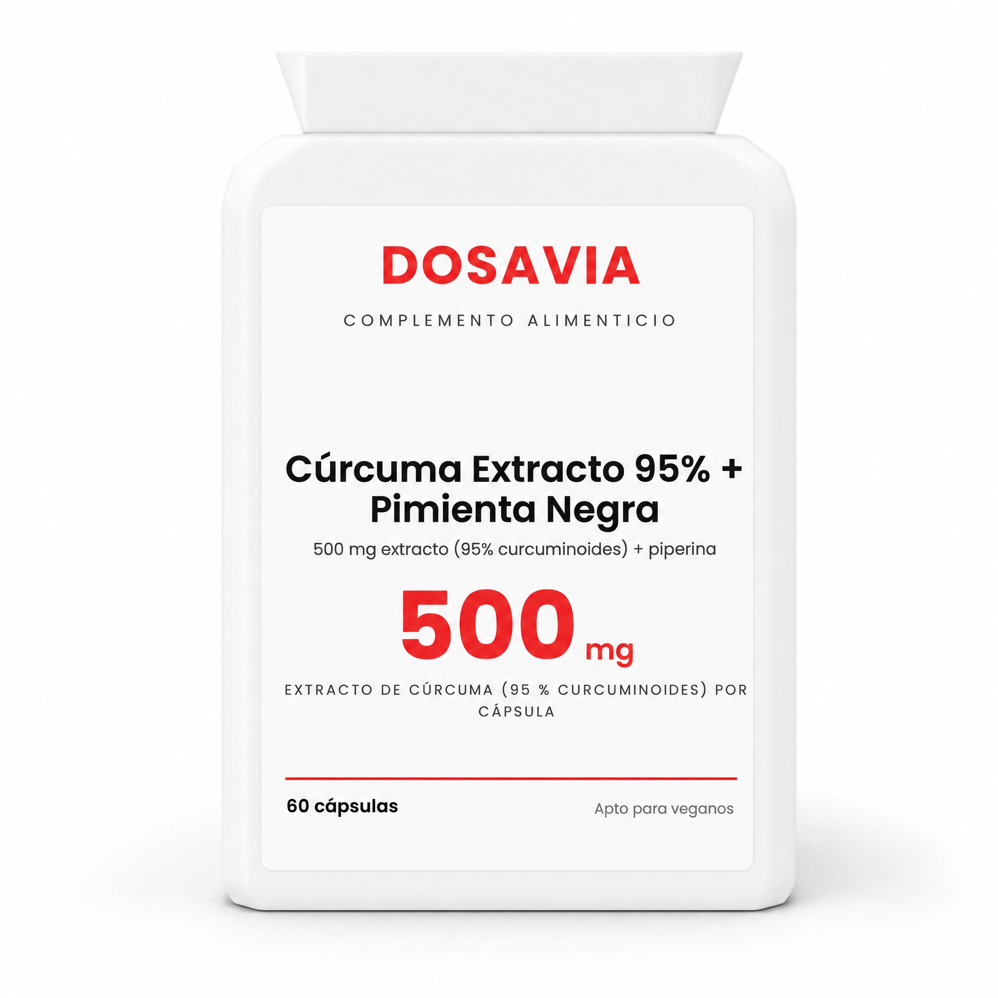 Cúrcuma para Desinflamar | Extracto 95% + Pimienta Negra