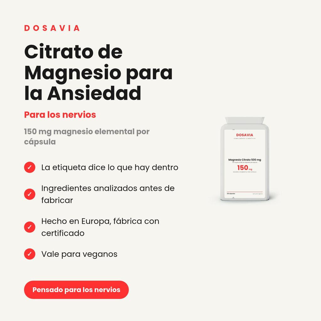 Citrato de Magnesio para la Ansiedad | 500 mg