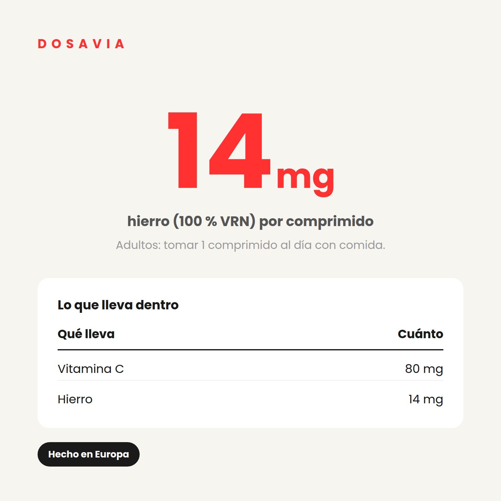 Multivitamínico para Mujer | con Hierro · 180 comprimidos