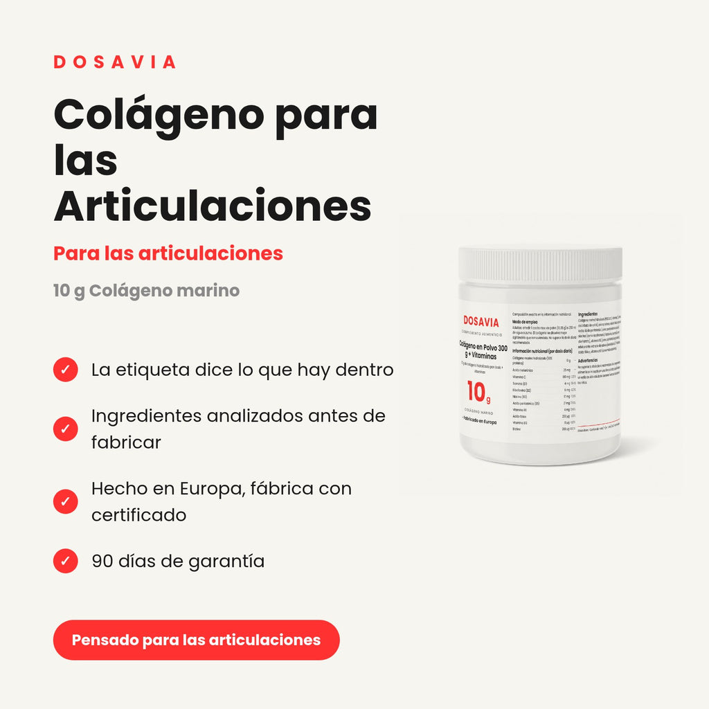 Colágeno para las Articulaciones | en Polvo 300 g + Vitaminas