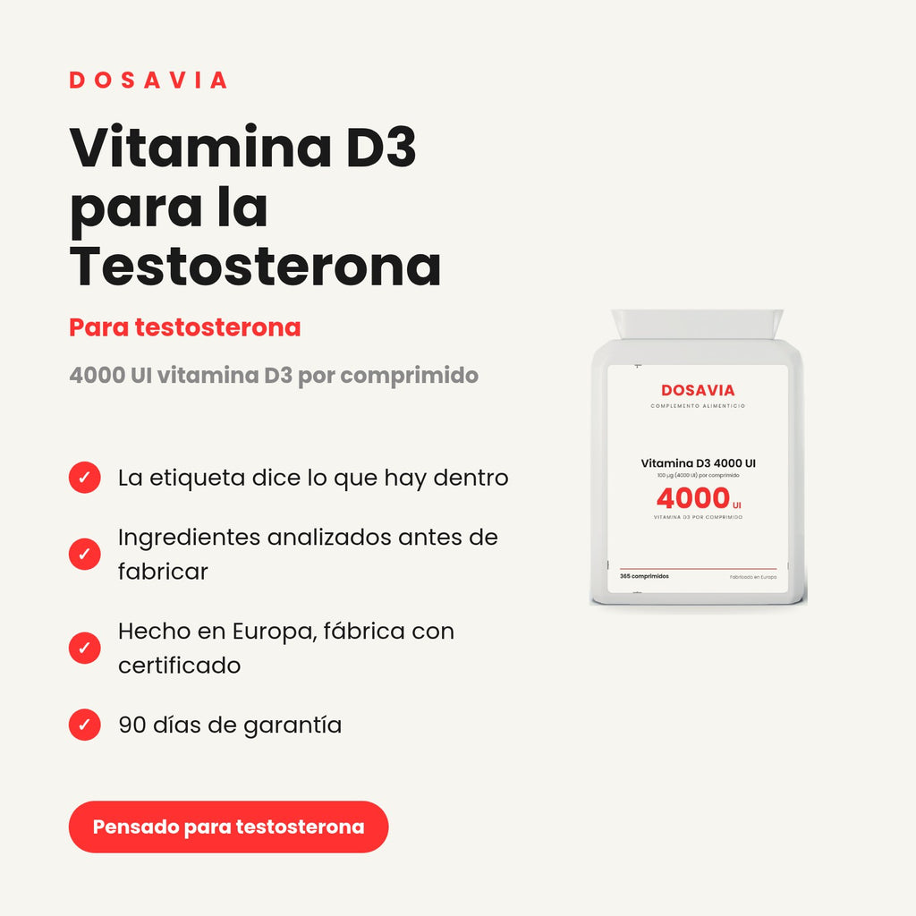 Vitamina D3 para la Testosterona | 4000 UI