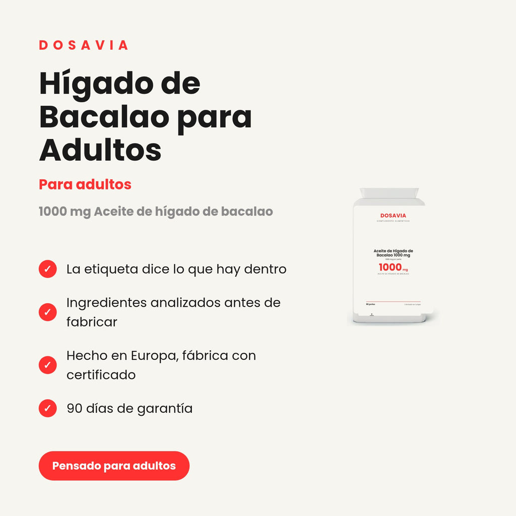 Hígado de Bacalao para Adultos | Aceite 1000 mg