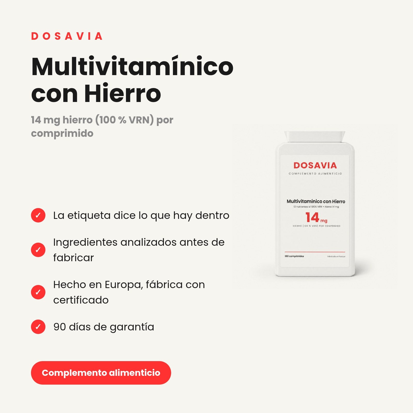 Multivitamínico con Hierro
