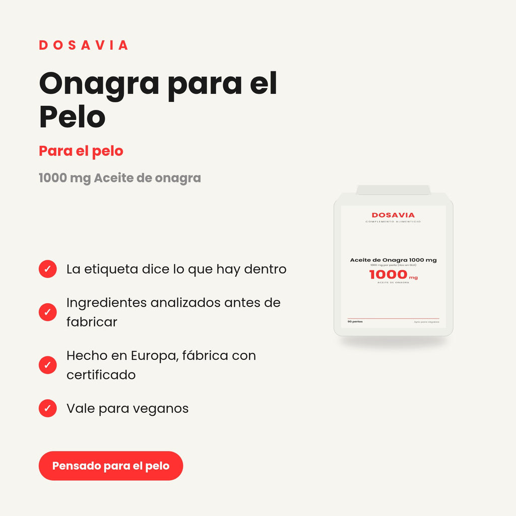 Onagra para el Pelo | Aceite de 1000 mg
