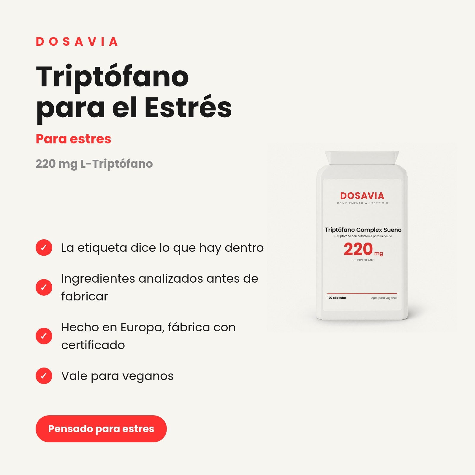 Triptófano para el Estrés | Complex Sueño