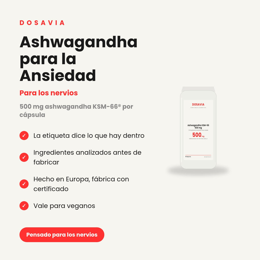 Ashwagandha para la Ansiedad | KSM-66 500 mg