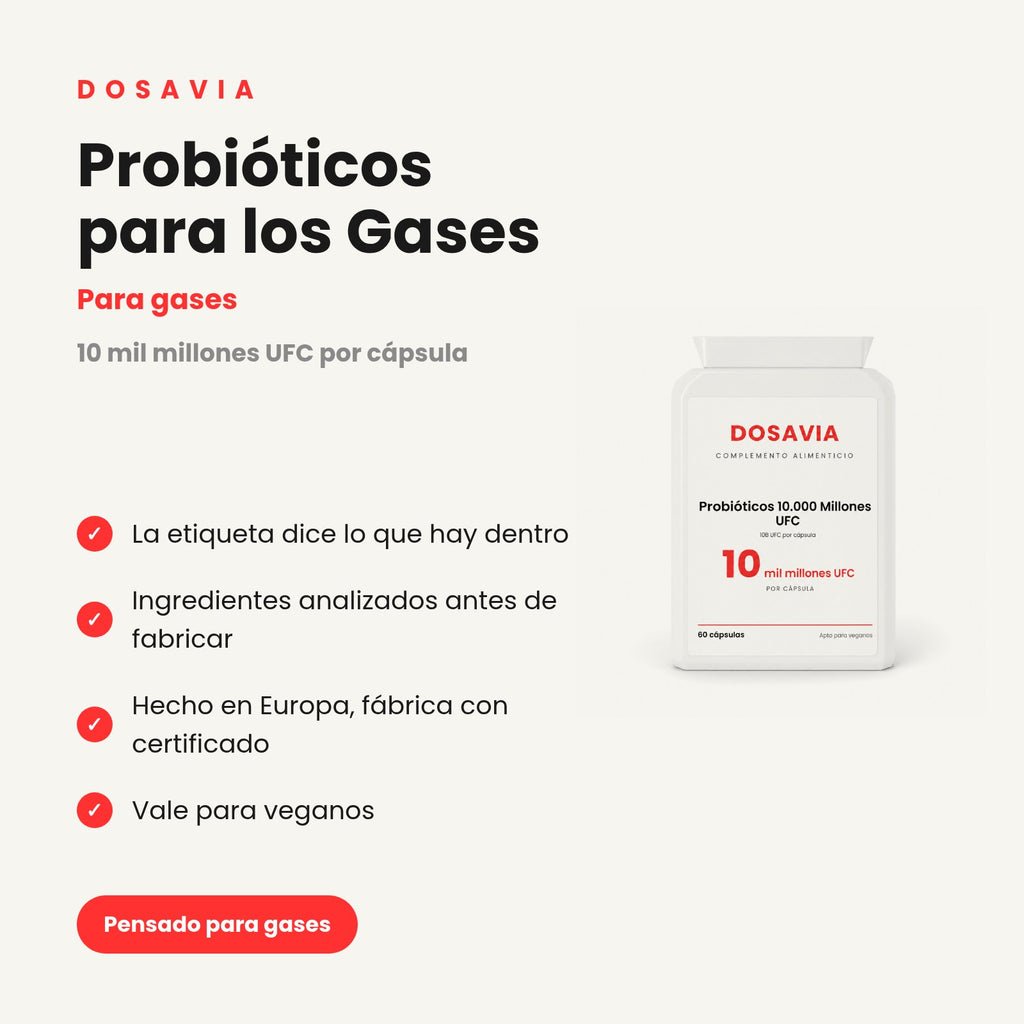 Probióticos para los Gases | 10.000 Millones UFC