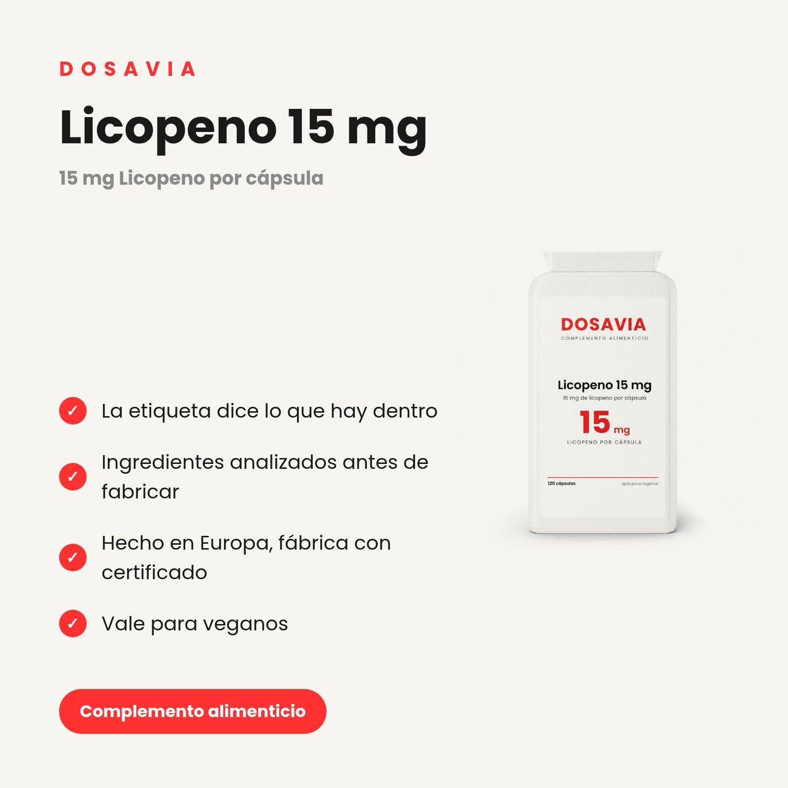 Licopeno 15 mg