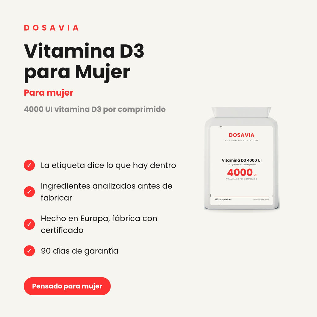 Vitamina D3 para Mujer | 4000 UI