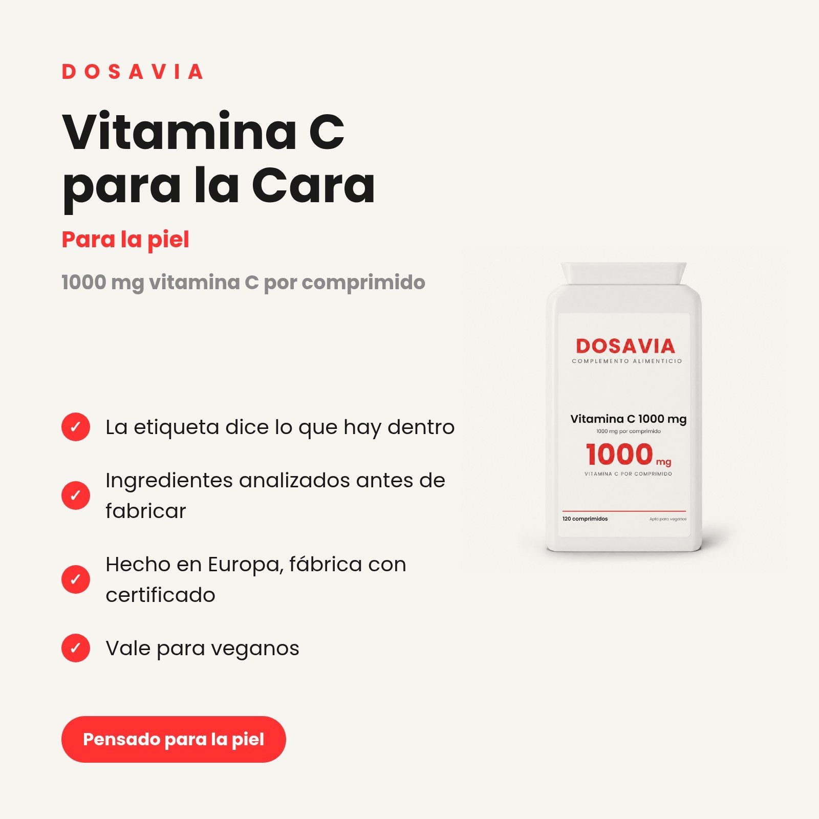 Vitamina C para la Cara | 1000 mg