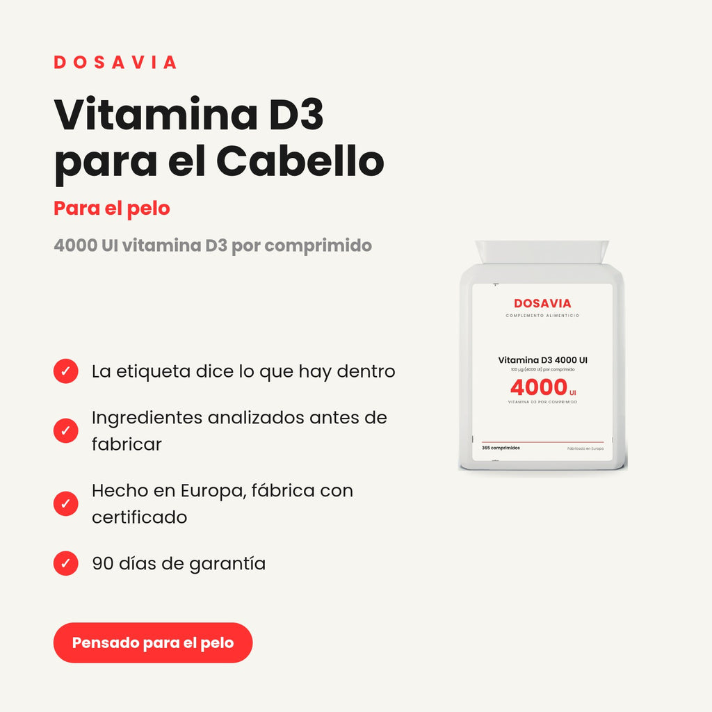 Vitamina D3 para el Cabello | 4000 UI
