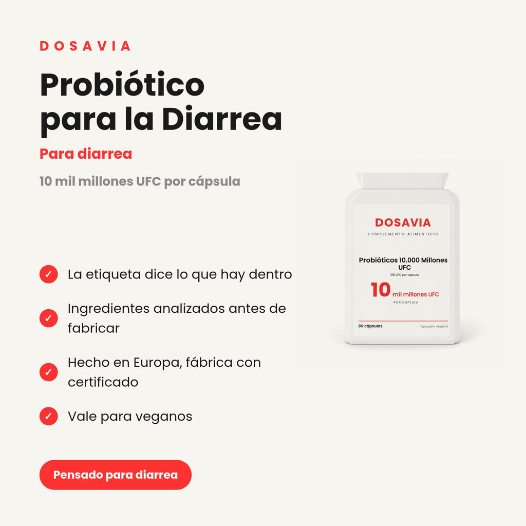 Probiótico para la Diarrea | Probióticos 10.000 Millones UFC